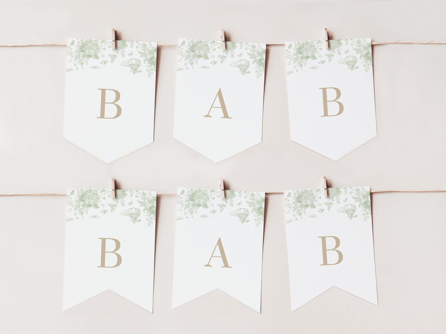 Green Safari Toile Baby Shower Bundle - Invitations, Signs, Games & More | Canva Templates