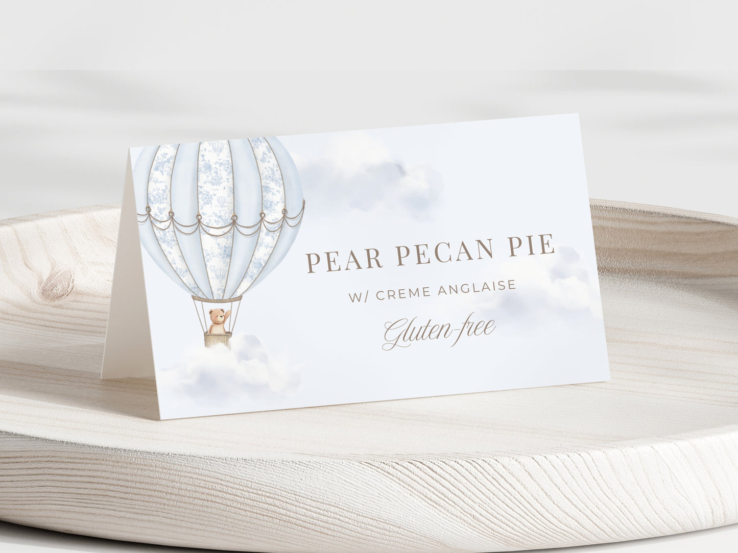 Blue Hot Air Balloon Baby Shower Bundle - Invitations, Signs, Games & More | Canva Templates