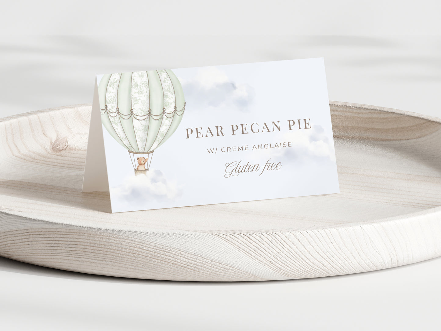 Green Hot Air Balloon Baby Shower Bundle - Invitations, Signs, Games & More | Canva Templates