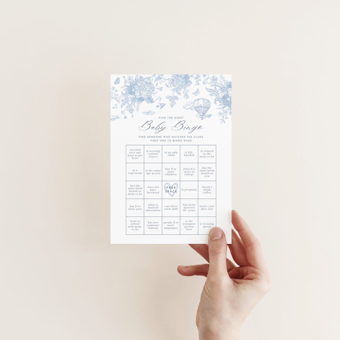 Blue Safari Toile Baby Shower Bundle