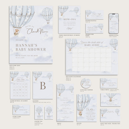 Baby Shower Stationery Bundle — Invitations, Signs, Games & More | Canva Templates for Planners & Hosts