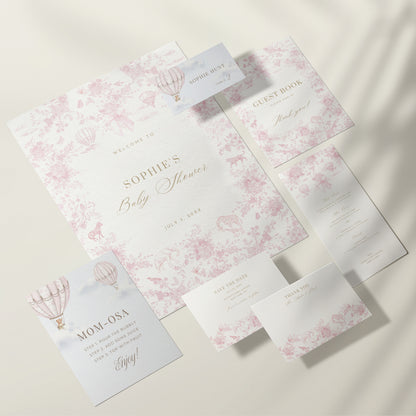 Baby Shower Stationery Bundle — Invitations, Signs, Games & More | Canva Templates for Planners & Hosts