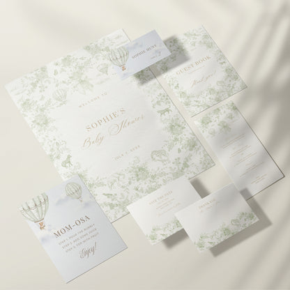 Baby Shower Stationery Bundle — Invitations, Signs, Games & More | Canva Templates for Planners & Hosts