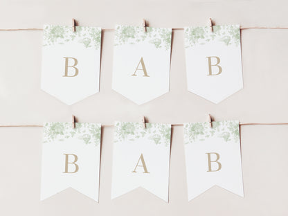 Green Safari Toile Baby Shower Bundle - Invitations, Signs, Games & More | Canva Templates