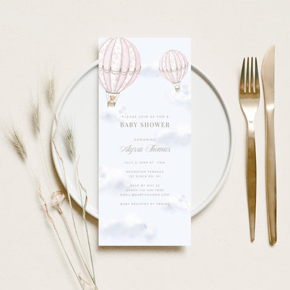 Blush Pink Hot Air Balloon Baby Shower Collection - House of Paper Blooms