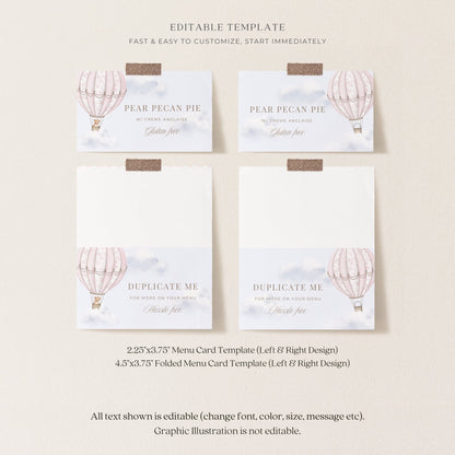 Blush Pink Hot Air Balloon Baby Shower Collection - House of Paper Blooms