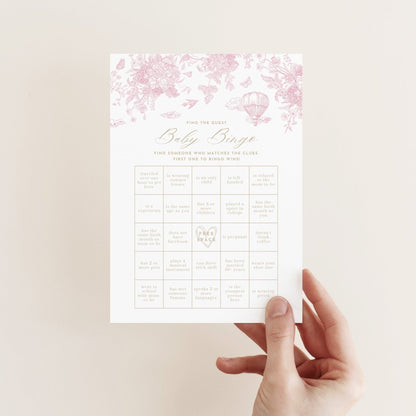 Blush Pink Safari Toile Baby Shower Collection - House of Paper Blooms