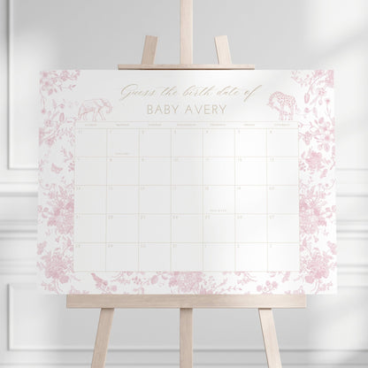 Blush Pink Safari Toile Baby Shower Collection - House of Paper Blooms