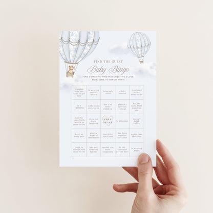 French Blue Hot Air Balloon Baby Shower Collection - House of Paper Blooms