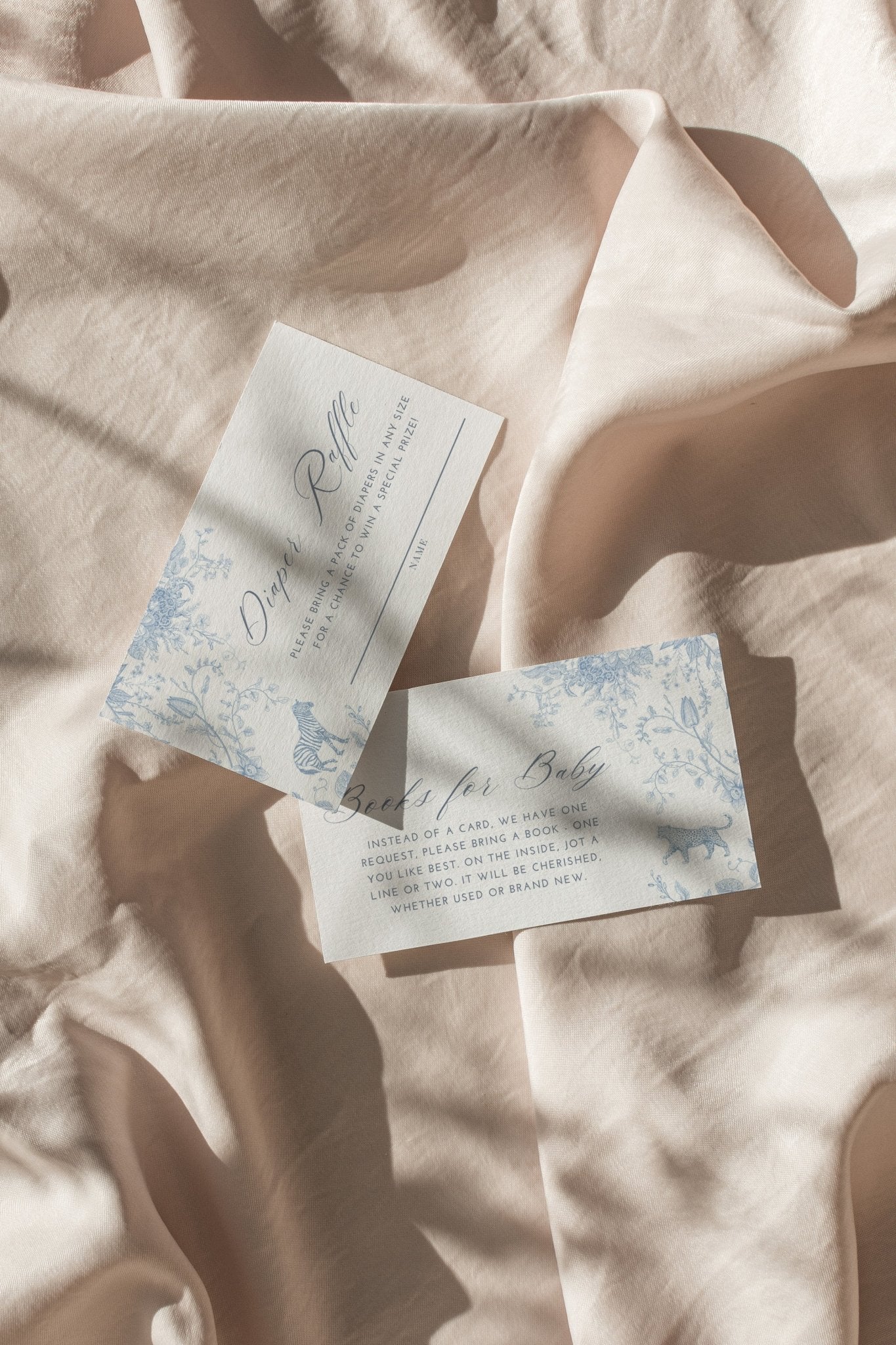 French Blue Safari Toile Baby Shower Collection - House of Paper Blooms