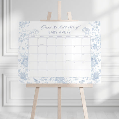 French Blue Safari Toile Baby Shower Collection - House of Paper Blooms
