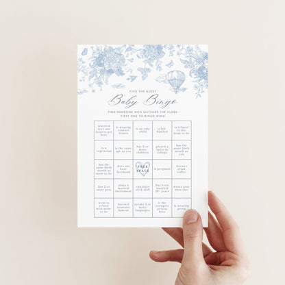 French Blue Safari Toile Baby Shower Collection - House of Paper Blooms