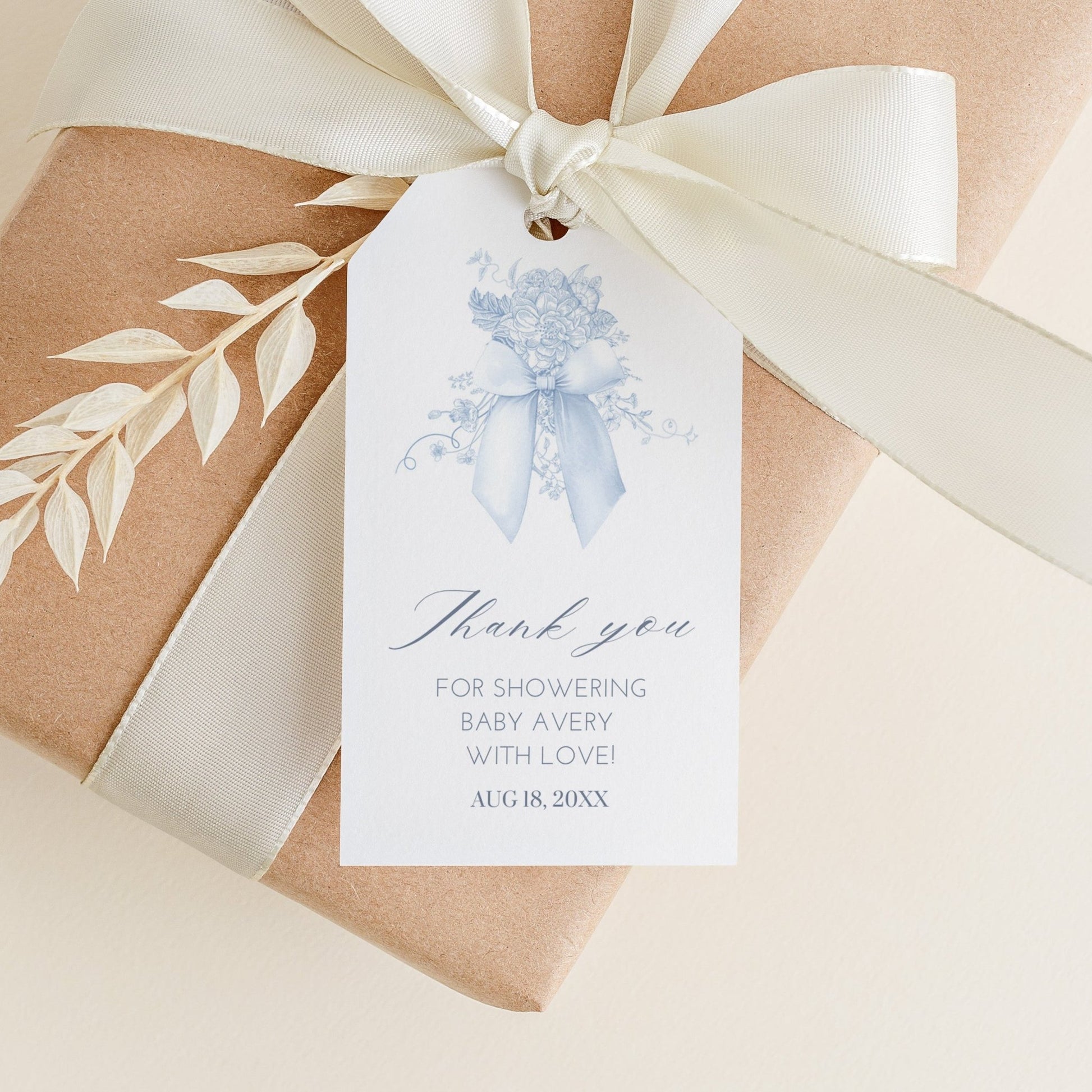 French Blue Safari Toile Baby Shower Collection - House of Paper Blooms