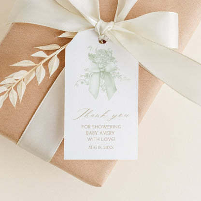 Sage Green Safari Toile Baby Shower Collection - House of Paper Blooms